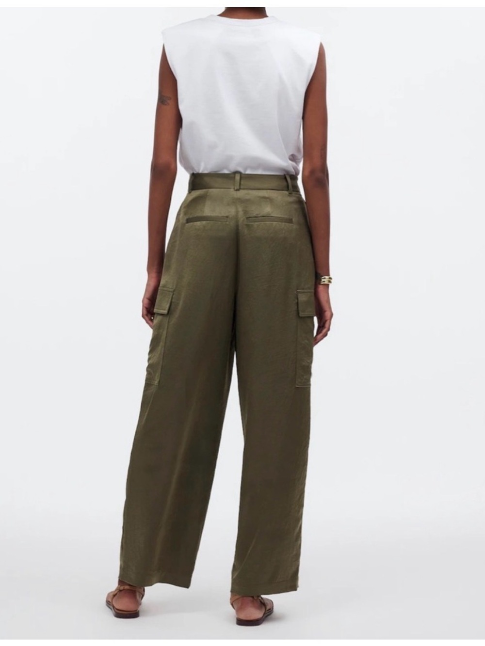 Madewell Olive Green Button pants - Picture 2 of 7